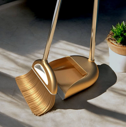 AureHome™ Luxurious Golden Broom Set | Luxury, right down to the broom.