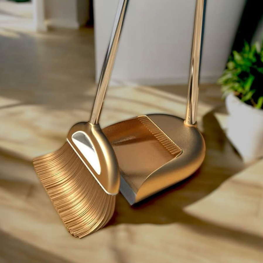 AureHome™ Luxurious Golden Broom Set | Luxury, right down to the broom.