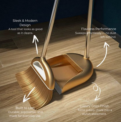AureHome™ Luxurious Golden Broom Set | Luxury, right down to the broom.